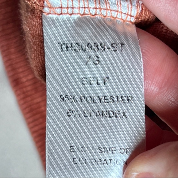 THML Velvet Blouse with Dramatic Ruffle Sleeves - Deep Rust Women’s  XS - Picture 11 of 11